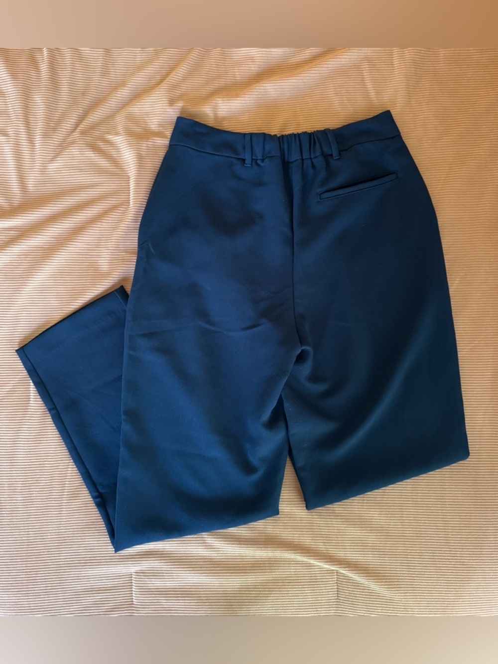 Old Navy Dark Blue Tailored High-Rise Trousers - Picture 2 of 4